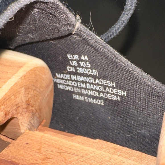 H&M men’s dress shoes US10.5 EU44 black - Picture 2 of 4